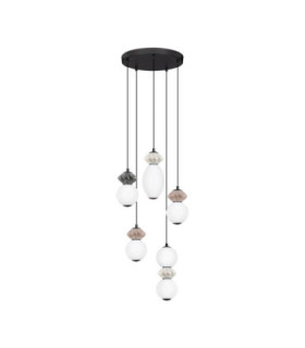 Pallina Cluster Pendant Ceiling Light Mocha Light Grey Dark Grey Matt Black Triac Dimmable LED 28W 1680lm 3000K-1