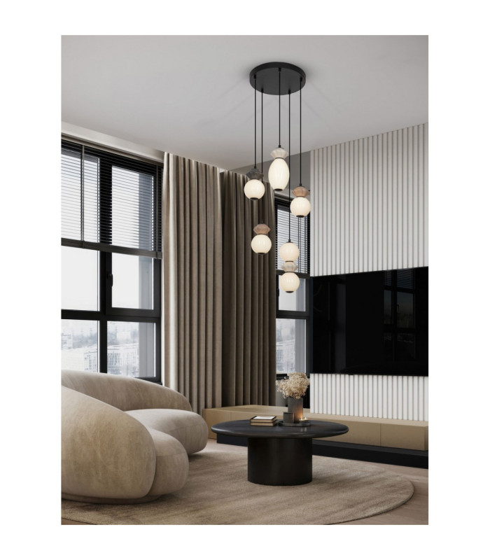 Pallina Cluster Pendant Ceiling Light Mocha Light Grey Dark Grey Matt Black Triac Dimmable LED 28W 1680lm 3000K-2