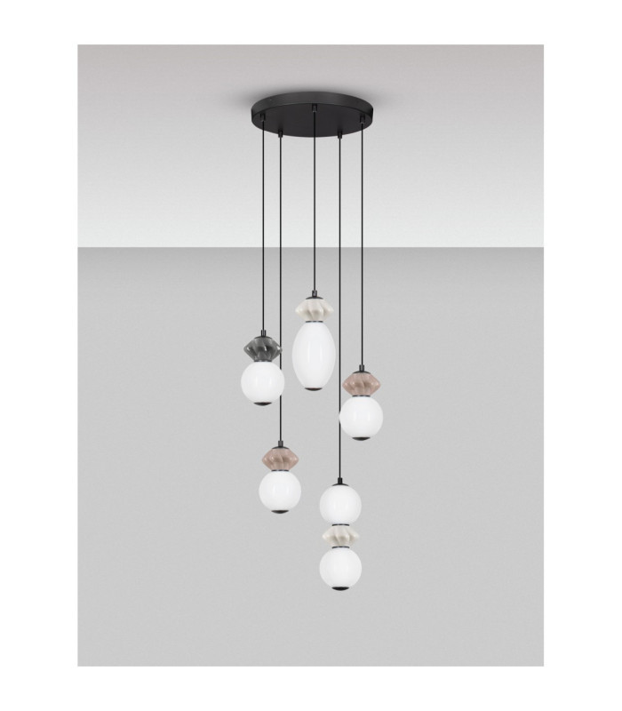 Pallina Cluster Pendant Ceiling Light Mocha Light Grey Dark Grey Matt Black Triac Dimmable LED 28W 1680lm 3000K-3