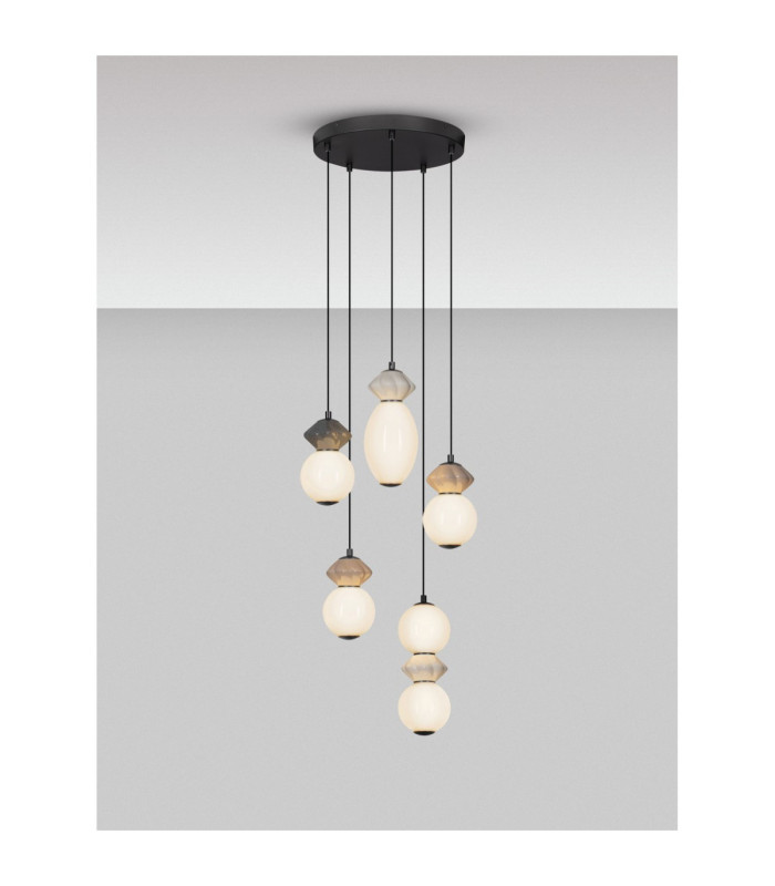 Pallina Cluster Pendant Ceiling Light Mocha Light Grey Dark Grey Matt Black Triac Dimmable LED 28W 1680lm 3000K-4