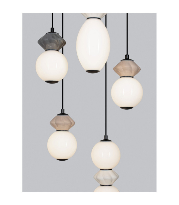 Pallina Cluster Pendant Ceiling Light Mocha Light Grey Dark Grey Matt Black Triac Dimmable LED 28W 1680lm 3000K-5