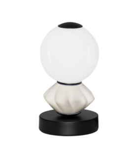 Pallina Globe Table Lamp Light Grey Matt Black Touch Dimmable LED 6W 360lm 3000K-1