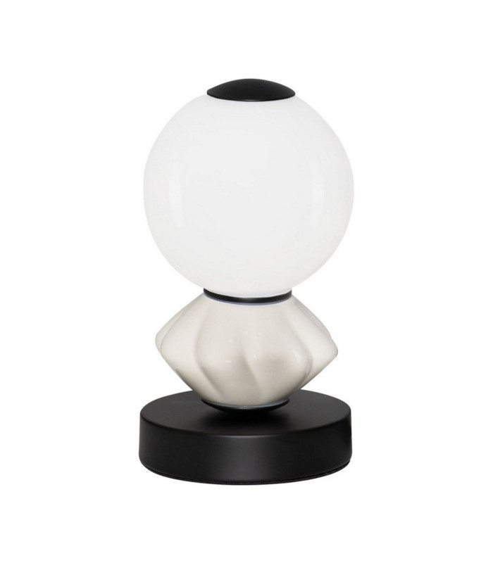 Pallina Globe Table Lamp Light Grey Matt Black Touch Dimmable LED 6W 360lm 3000K-1
