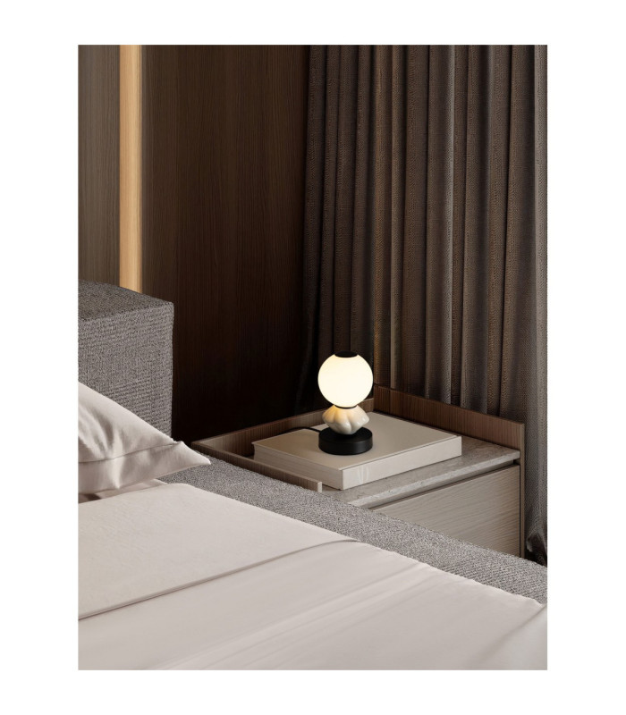 Pallina Globe Table Lamp Light Grey Matt Black Touch Dimmable LED 6W 360lm 3000K-2
