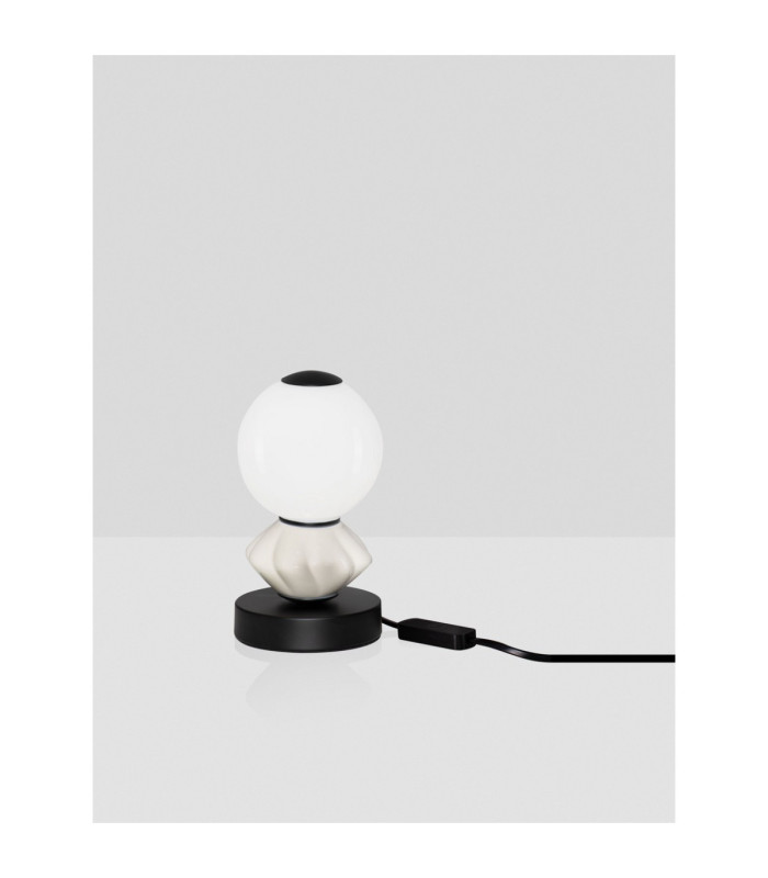 Pallina Globe Table Lamp Light Grey Matt Black Touch Dimmable LED 6W 360lm 3000K-3