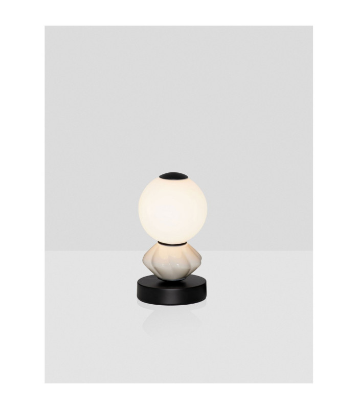 Pallina Globe Table Lamp Light Grey Matt Black Touch Dimmable LED 6W 360lm 3000K-4