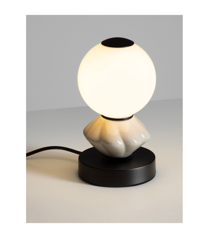 Pallina Globe Table Lamp Light Grey Matt Black Touch Dimmable LED 6W 360lm 3000K-6