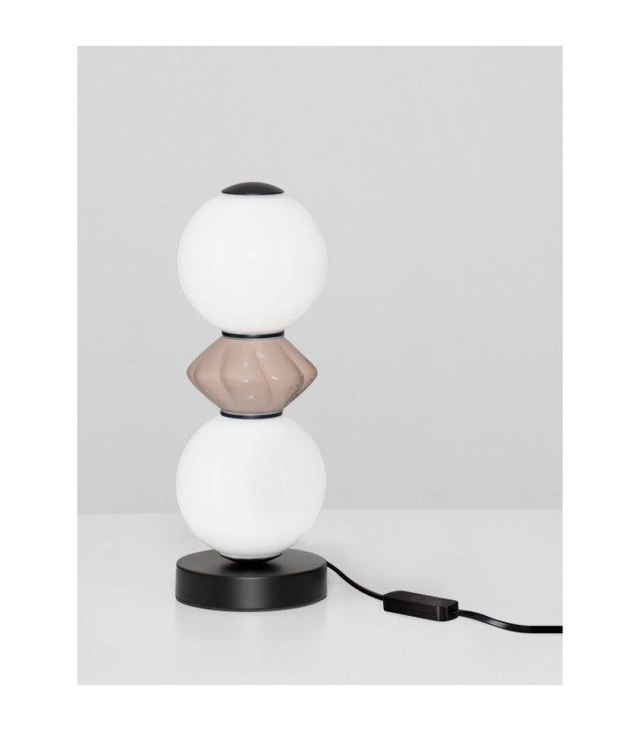 Pallina Globe Table Lamp Mocha Matt Black Touch Dimmable LED 12W 720lm 3000K-3