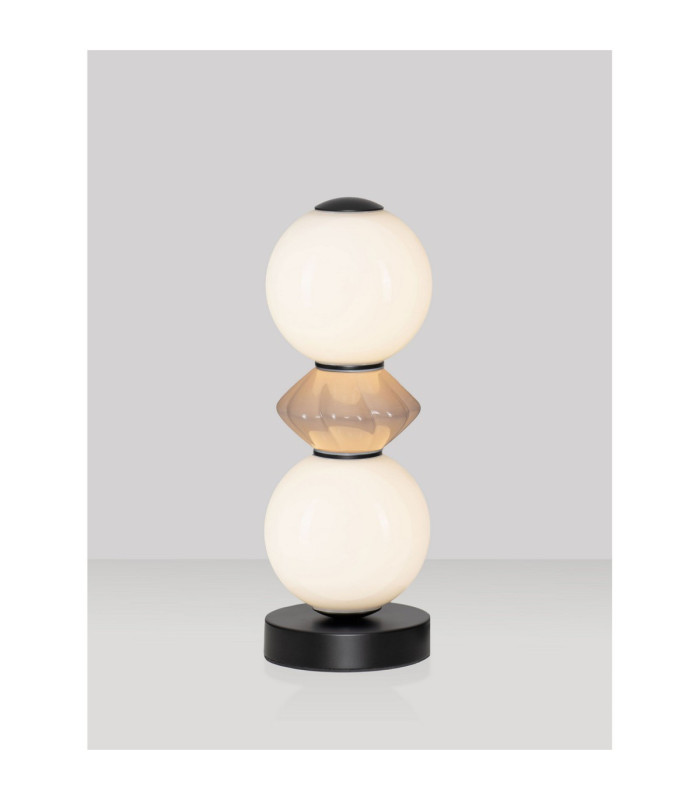 Pallina Globe Table Lamp Mocha Matt Black Touch Dimmable LED 12W 720lm 3000K-4