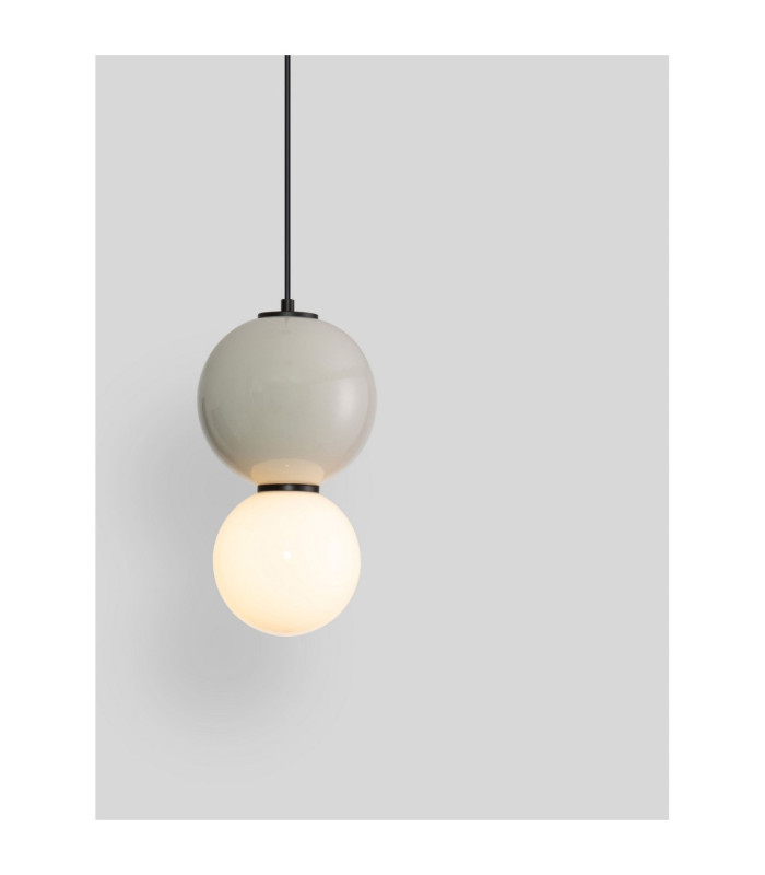 Noesis Globe Pendant Ceiling Light  Grey Matt Black LED 6W 360lm 3000K-5