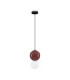 Noesis Globe Pendant Ceiling Light Bordeaux Matt Black LED 6W 360lm 3000K-1