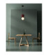 Noesis Globe Pendant Ceiling Light Bordeaux Matt Black LED 6W 360lm 3000K-2