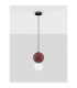 Noesis Globe Pendant Ceiling Light Bordeaux Matt Black LED 6W 360lm 3000K-3