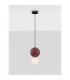 Noesis Globe Pendant Ceiling Light Bordeaux Matt Black LED 6W 360lm 3000K-4