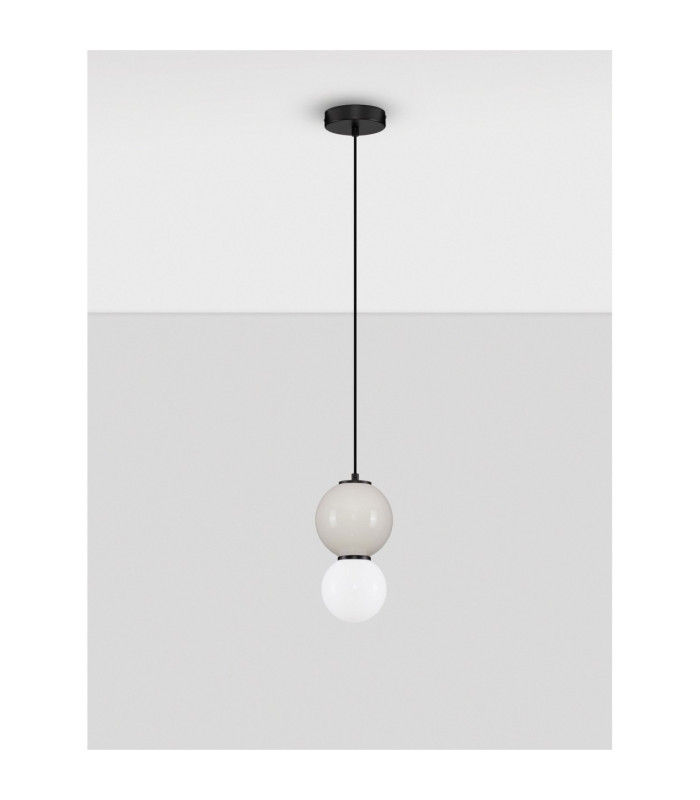 Noesis Slim Pendant Ceiling Light  Grey Matt Black LED 4W 240lm 3000K-3