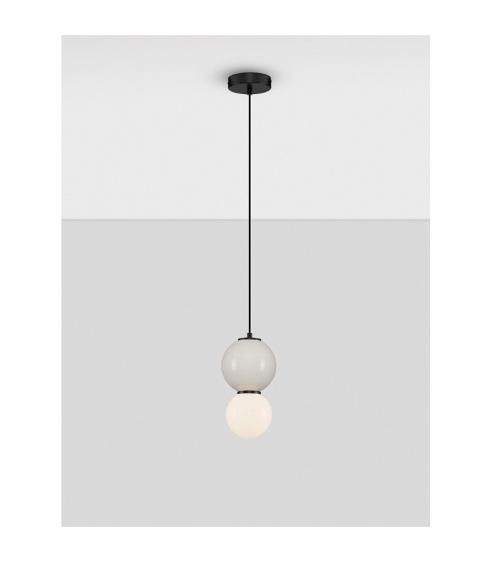 Noesis Slim Pendant Ceiling Light  Grey Matt Black LED 4W 240lm 3000K-4