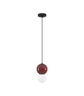 Noesis Slim Pendant Ceiling Light Bordeaux Matt Black LED 4W 240lm 3000K-1