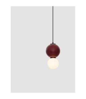 Noesis Slim Pendant Ceiling Light Bordeaux Matt Black LED 4W 240lm 3000K-2