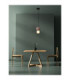 Noesis Slim Pendant Ceiling Light Mocha Matt Black LED 4W 240lm 3000K-2