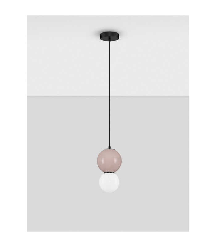 Noesis Slim Pendant Ceiling Light Mocha Matt Black LED 4W 240lm 3000K-3