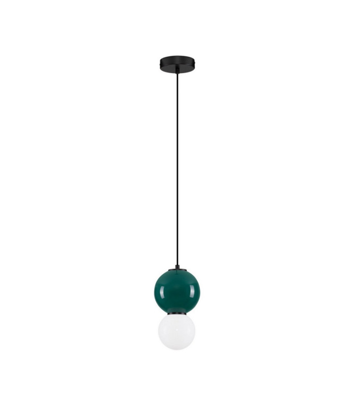 Noesis Slim Pendant Ceiling Light Green Matt Black LED 4W 240lm 3000K-1