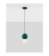 Noesis Slim Pendant Ceiling Light Green Matt Black LED 4W 240lm 3000K-4
