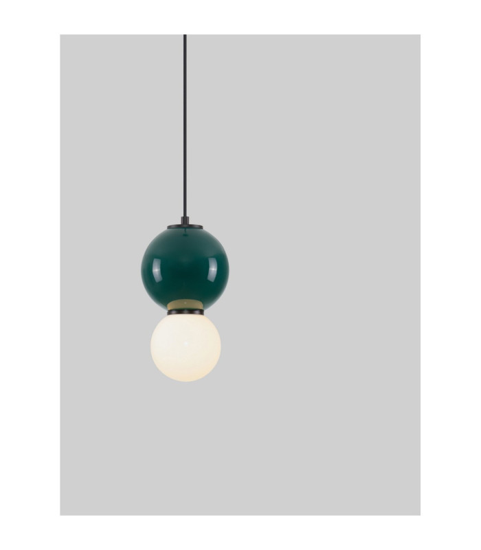 Noesis Slim Pendant Ceiling Light Green Matt Black LED 4W 240lm 3000K-5