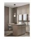 Noesis Slim Pendant Ceiling Light Mocha Matt Black LED 6W 360lm 3000K-2