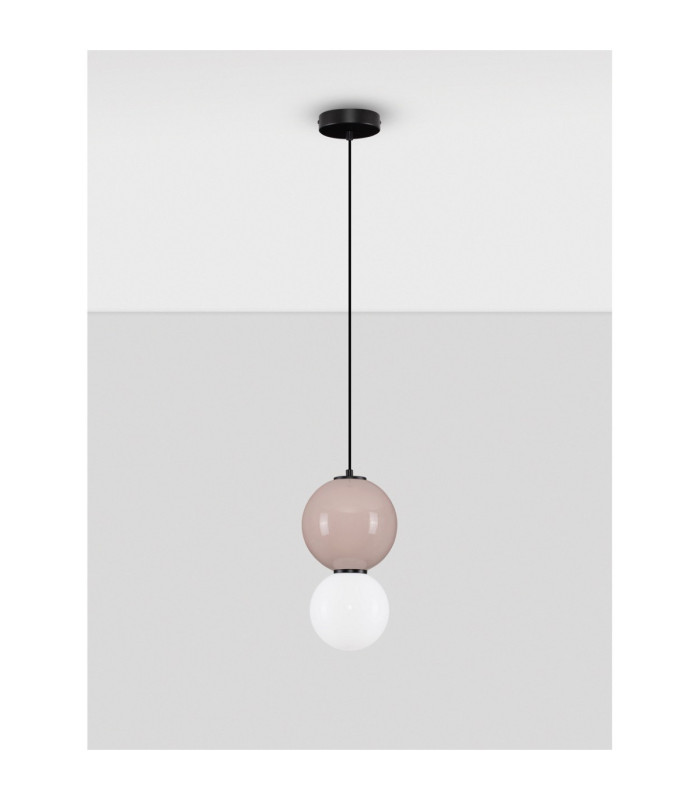 Noesis Slim Pendant Ceiling Light Mocha Matt Black LED 6W 360lm 3000K-3