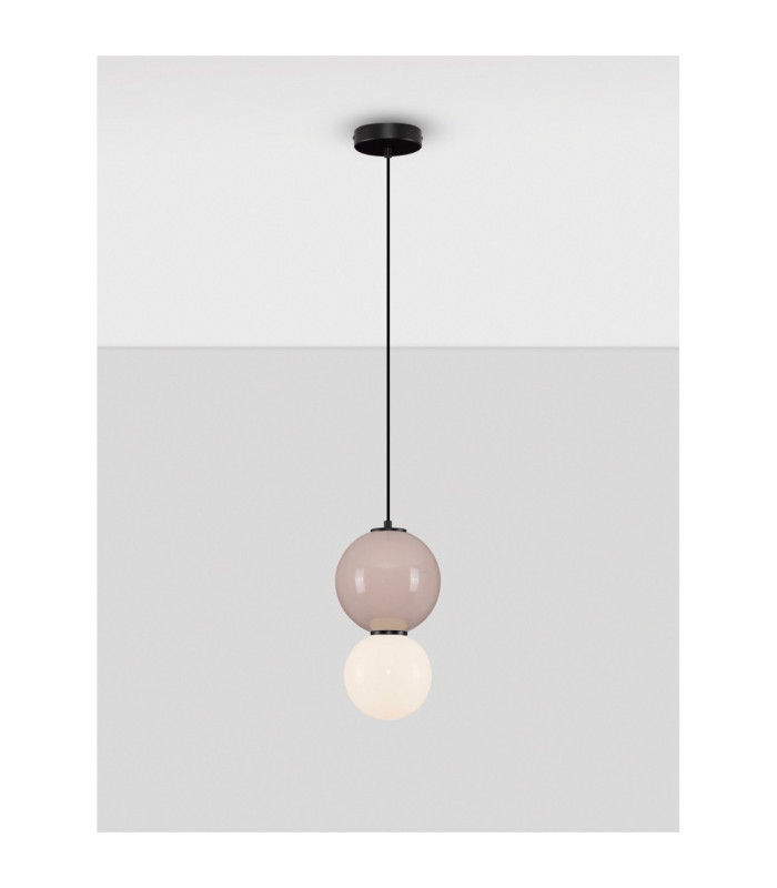 Noesis Slim Pendant Ceiling Light Mocha Matt Black LED 6W 360lm 3000K-4