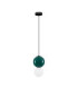 Noesis Slim Pendant Ceiling Light Green Matt Black LED 6W 360lm 3000K-1