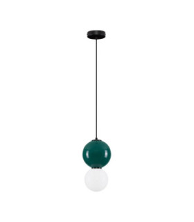 Noesis Slim Pendant Ceiling Light Green Matt Black LED 6W 360lm 3000K-1