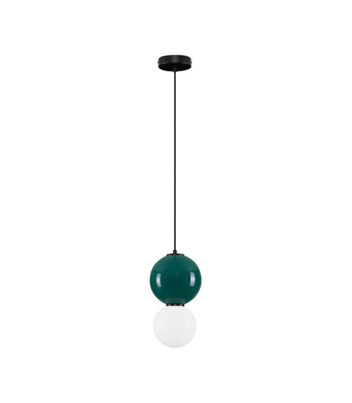 Noesis Slim Pendant Ceiling Light Green Matt Black LED 6W 360lm 3000K-1