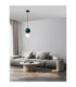 Noesis Slim Pendant Ceiling Light Green Matt Black LED 6W 360lm 3000K-2