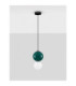 Noesis Slim Pendant Ceiling Light Green Matt Black LED 6W 360lm 3000K-3