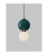 Noesis Slim Pendant Ceiling Light Green Matt Black LED 6W 360lm 3000K-5