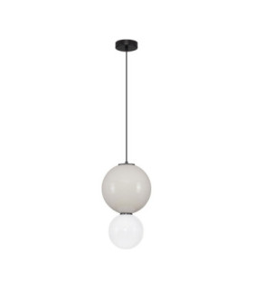 Noesis Globe Pendant Ceiling Light  Grey Matt Black LED 7W 420lm 3000K-1