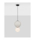 Noesis Globe Pendant Ceiling Light  Grey Matt Black LED 7W 420lm 3000K-4