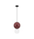 Noesis Globe Pendant Ceiling Light Bordeaux Matt Black LED 7W 420lm 3000K-1