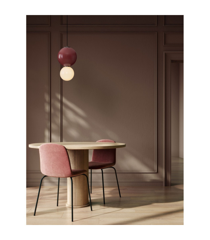 Noesis Globe Pendant Ceiling Light Bordeaux Matt Black LED 7W 420lm 3000K-2