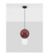 Noesis Globe Pendant Ceiling Light Bordeaux Matt Black LED 7W 420lm 3000K-3