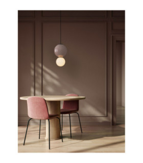 Noesis Globe Pendant Ceiling Light Mocha Matt Black LED 7W 420lm 3000K-2