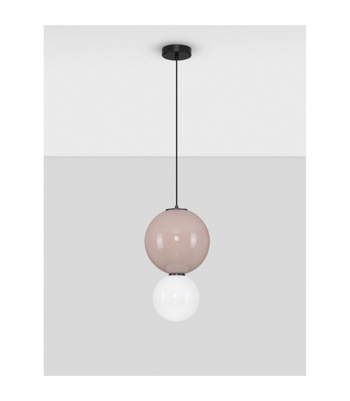 Noesis Globe Pendant Ceiling Light Mocha Matt Black LED 7W 420lm 3000K-3