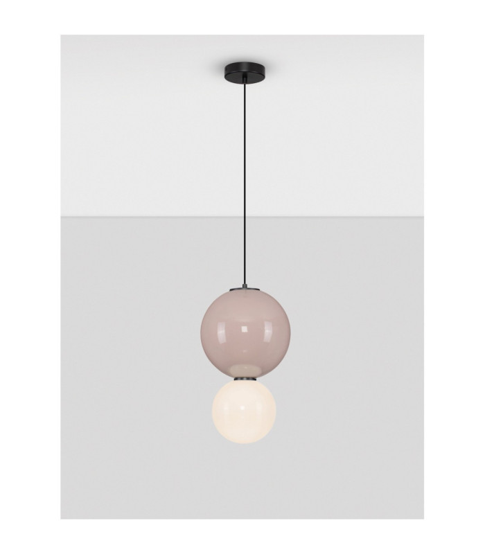 Noesis Globe Pendant Ceiling Light Mocha Matt Black LED 7W 420lm 3000K-4
