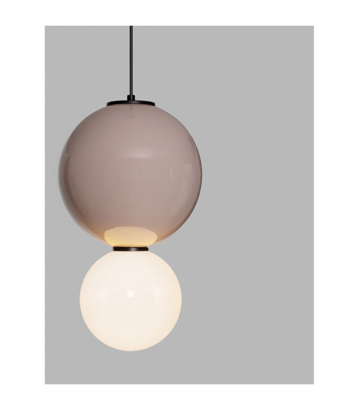 Noesis Globe Pendant Ceiling Light Mocha Matt Black LED 7W 420lm 3000K-5