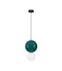 Noesis Globe Pendant Ceiling Light Green Matt Black LED 7W 420lm 3000K-1