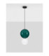 Noesis Globe Pendant Ceiling Light Green Matt Black LED 7W 420lm 3000K-3