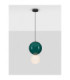 Noesis Globe Pendant Ceiling Light Green Matt Black LED 7W 420lm 3000K-4