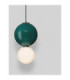 Noesis Globe Pendant Ceiling Light Green Matt Black LED 7W 420lm 3000K-5