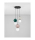 Noesis Cluster Pendant Ceiling Light Green Mocha Light Grey LED 14W 840lm 3000K-3
